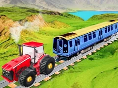 Mchezo Chain Tractor Train Towing Game 3D online
