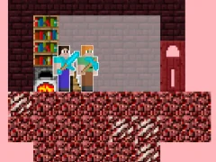 Mchezo Alex and Steve Nether online