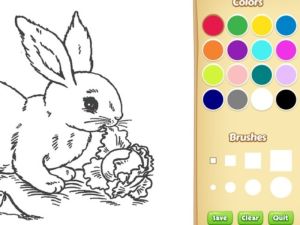 Mchezo Kitabu cha kuchorea cha Bunny kwa watoto online