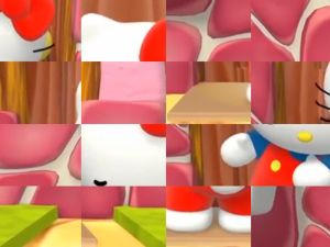 Mchezo Hello Kitty Video Puzzle online