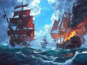 Mchezo Meli za Pirate: Jenga na upigane online