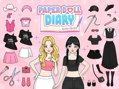 Mchezo Paper Doll Diary: Dress Up DIY online