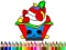 Mchezo Back To School: Cake Coloring Book online