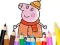 Mchezo Coloring Book: Mommy Pig Winter online