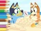 Mchezo Coloring Book: Bluey On The Beach online