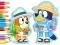 Mchezo Coloring Book: Bluey Camping online
