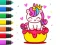 Mchezo Coloring Book: Unicorn Cupcake online