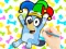 Mchezo Coloring Book: Clown Bluey online