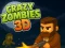 Mchezo Crazy Zombies 3D online