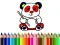 Mchezo Back To School: Panda Coloring online