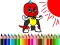 Mchezo Back To School: Mask Boy Coloring online