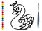 Mchezo Back To School: Swan Coloring Book online