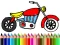 Mchezo Back To School: Motorbike Coloring online