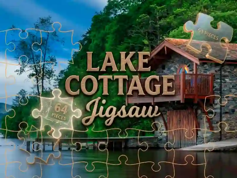 Mchezo Lake Cottage Jigsaw online