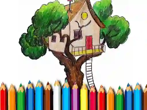 Mchezo Tree House Coloring Book online