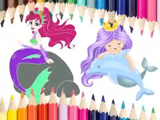 Mchezo Mermaid Coloring Book online