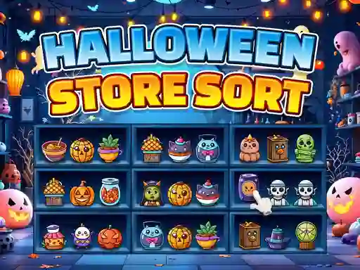 Mchezo Halloween Store Sort online