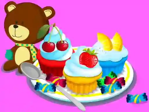 Mchezo Cooking Colorful Cupcakes online