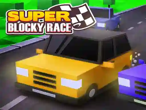 Mchezo Super Blocky Race online