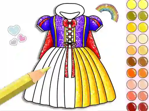 Mchezo Princess Glitter Coloring online