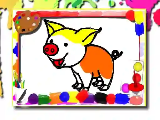 Mchezo Pigs Coloring Book online