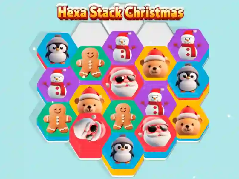 Mchezo Hexa Stack Christmas online