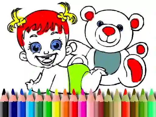 Mchezo Back To School: Baby Doll Coloring online