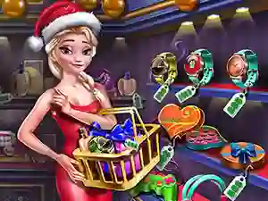 Mchezo Ice Queen Shopping Xmas Gift online