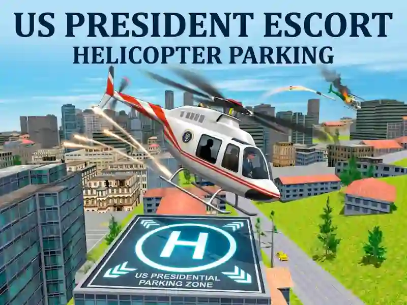 Mchezo US President Escort Helicopter Parking online