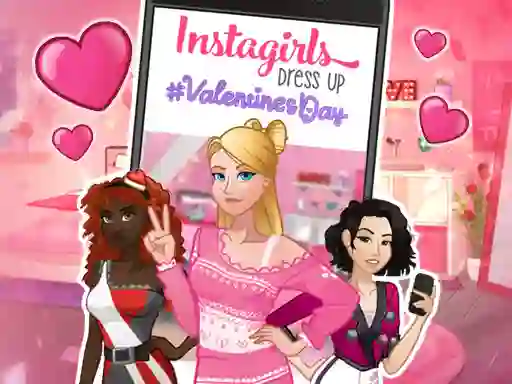 Mchezo Instagirls: Valentine Dress Up online