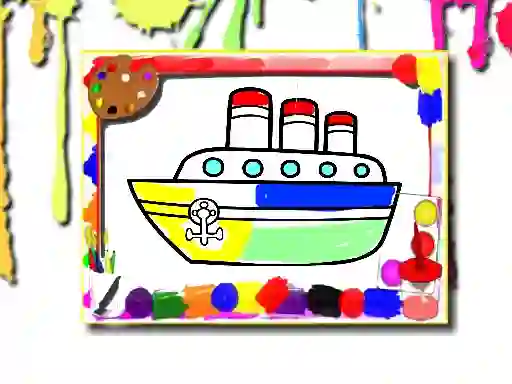 Mchezo Boats Coloring Book online