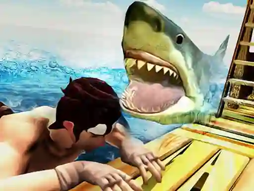 Mchezo Raft Angry Shark Hunting online