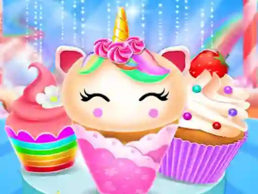 Mchezo Unicorn Mermaid Cupcake Cooking Design online