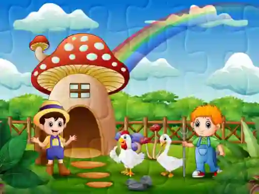 Mchezo Farm Animal Jigsaw online