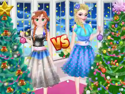 Mchezo Ellie VS Annie Christmas Tree online