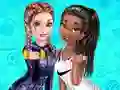 Mchezo Elsa And Tiana Workout Buddies online