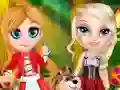 Mchezo Little Elsa In Red Hood online