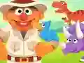 Mchezo 123 Sesame Street: Ernie's Dinosaur Day Care online