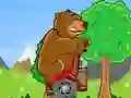 Mchezo Bear on a Scooter online
