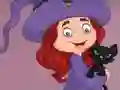 Mchezo G2E Happy Witch Girl And Cat Room Escape online