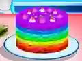 Mchezo Cooking Rainbow Cake online