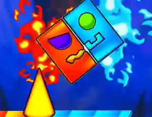 Mchezo Fire And Water Geometry Dash online