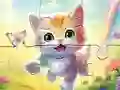 Mchezo Jigsaw Puzzle: Kitten With Butterfly online