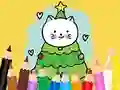 Mchezo Coloring Book: Cats And Christmas Tree online