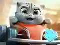 Mchezo Jigsaw Puzzle: Cat Racing Driver online