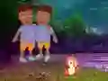 Mchezo Twins Escape From Night Forest online
