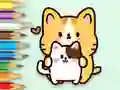 Mchezo Coloring Book: Hugging Cat online