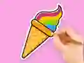 Mchezo Coloring Book: Rainbow Ice Cream online