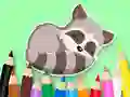 Mchezo Coloring Book: Baby Raccoon online