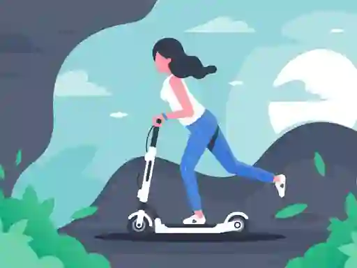 Mchezo Electric scooter rides jigsaw online